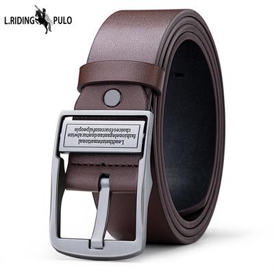 Ceinture PULO pour homme, tendance, en denim, avec boucle rotative, idéale pour les affaires