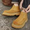 Martin boots autumn and winter high-top British style retro short boots outdoor mountaineering heightening rhubarb boots