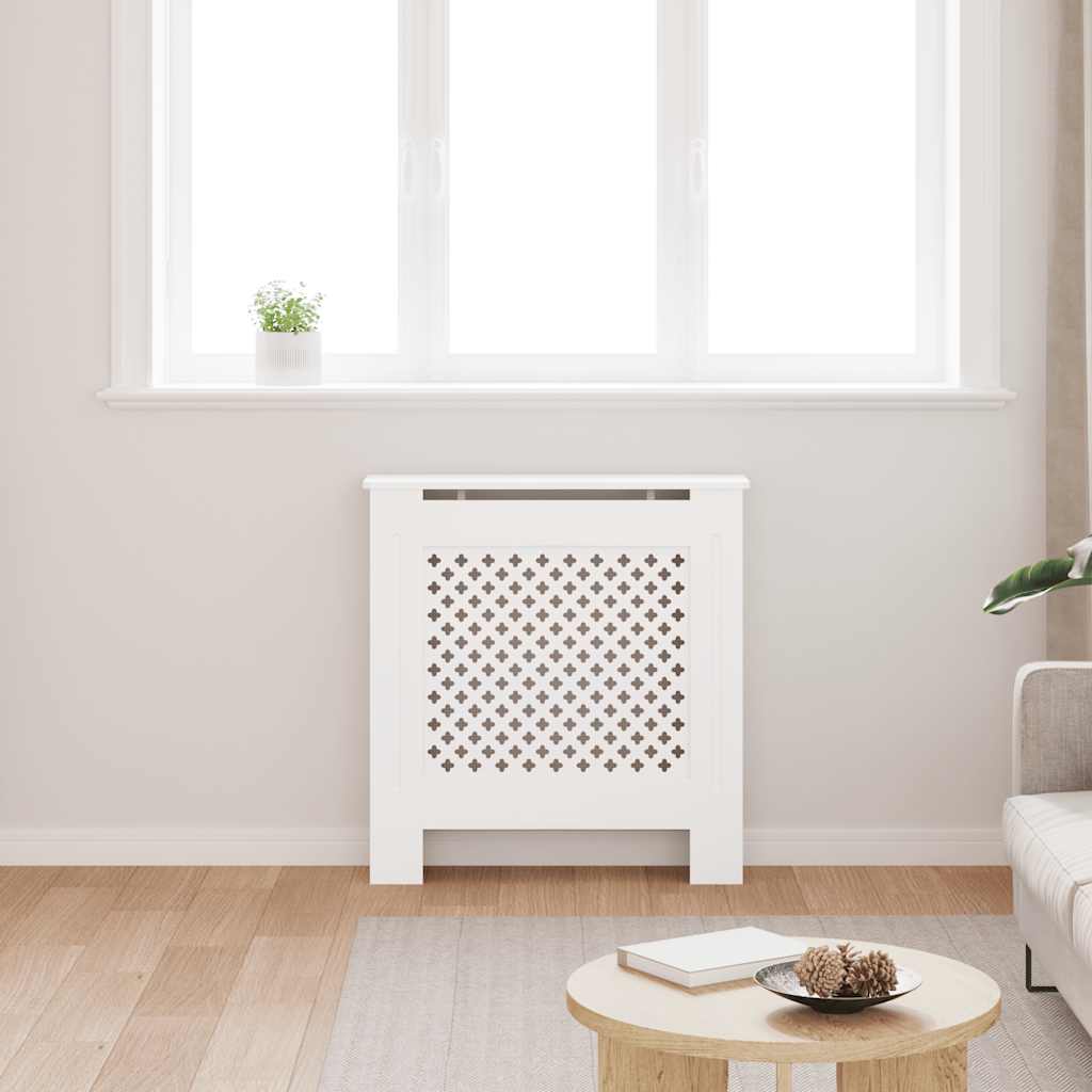 vidaXL MDF Heizkörperverkleidung Weiß 78 cm