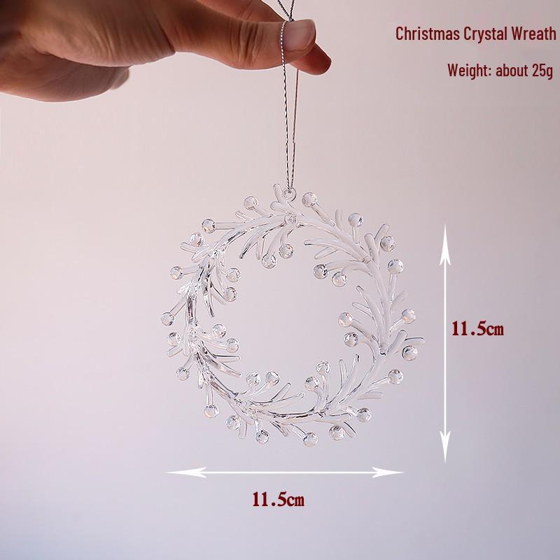 Ornament de Crăciun Fulg de Nea: Gheață Acrilică pentru Decor de Sărbători sau Instalație de Nuntă, Alb Transparent