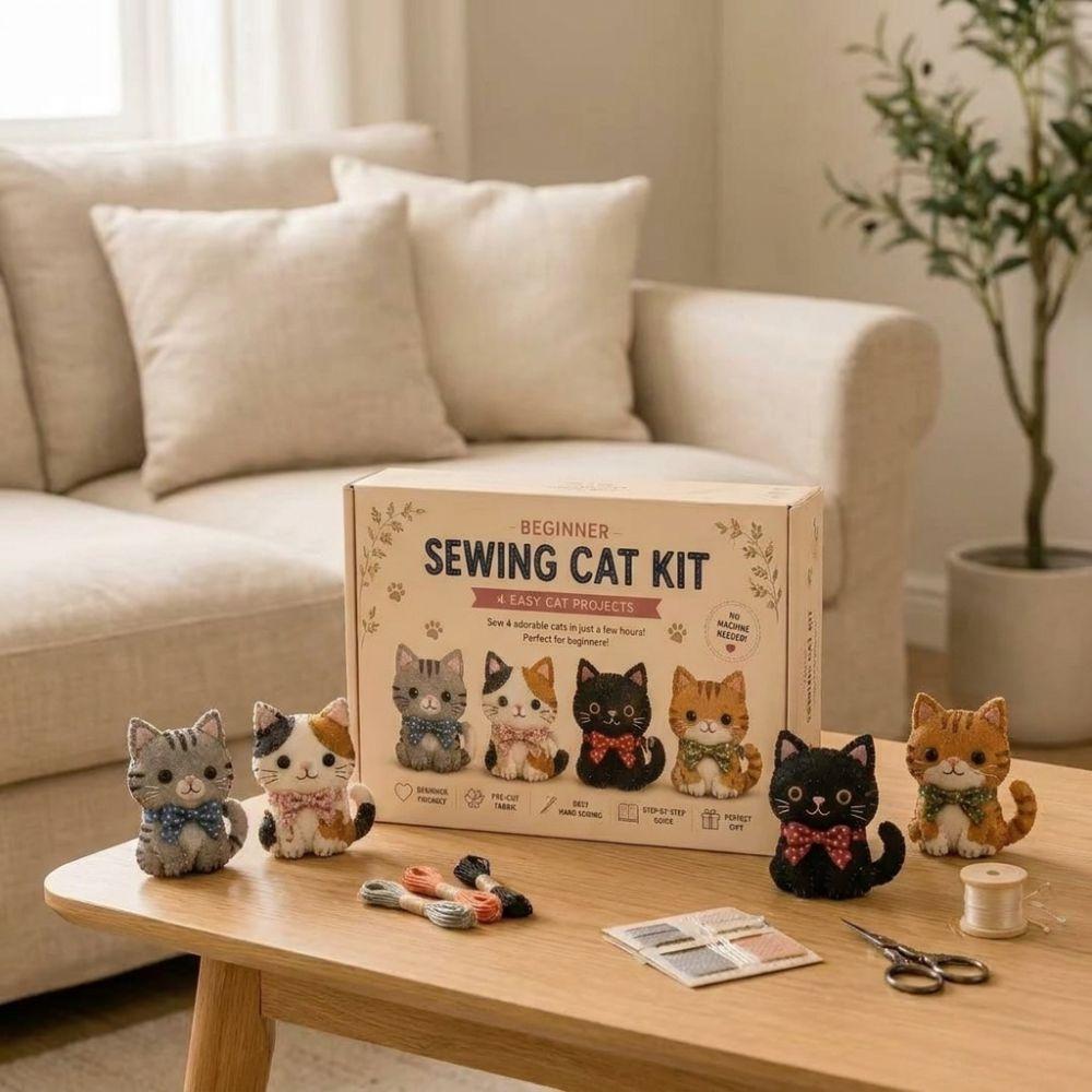 Katze Hund Zwerg 3D Filz Nähen DIY-Set Cartoon Vogel Handgemacht Schlüsselanhänger-Set Geburtstagsgeschenk