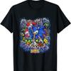 Camiseta Pôster Anéis Noite Estrelada Sonic O Ouriço