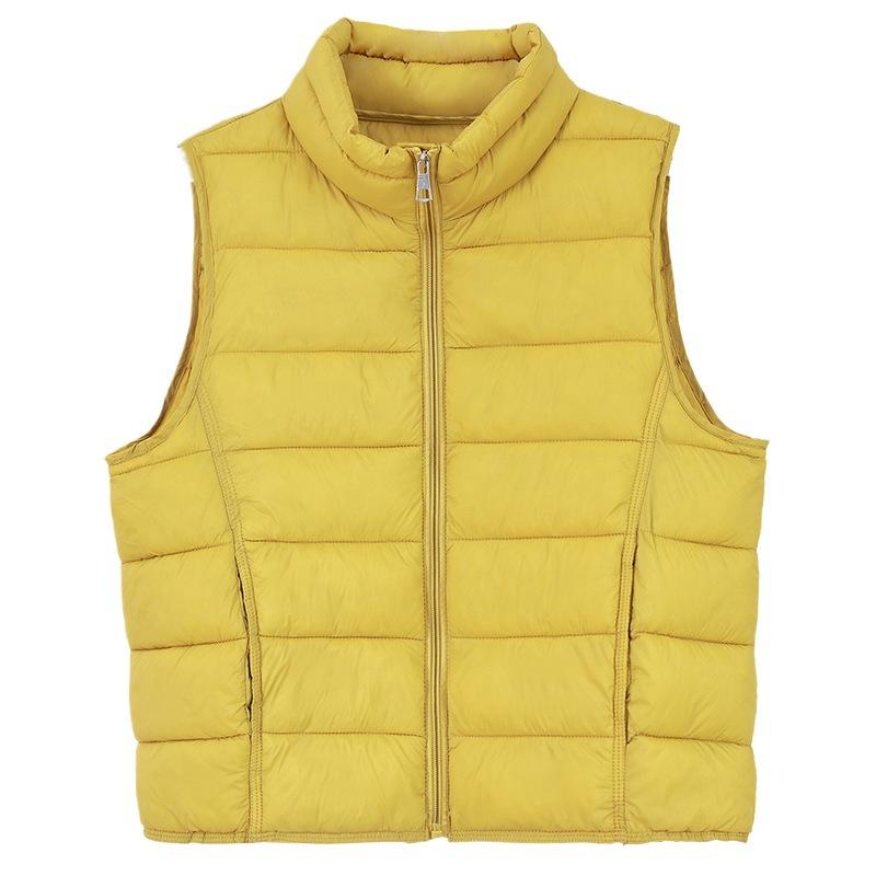 New Autumn and Winter Down Cotton Clothes Women's Vest Light and Thin Small Vest Thickened Vest Jacket