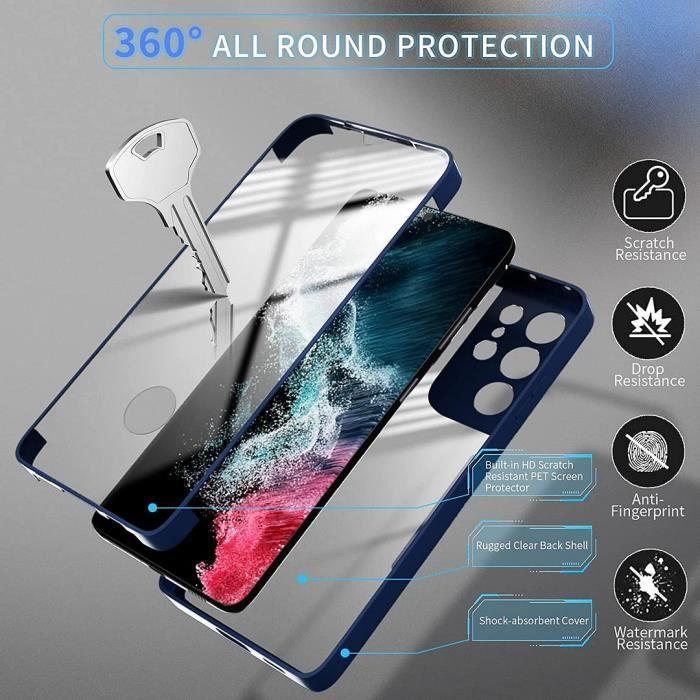 Coque - Samsung - S21 Ultra - Bleu Marine - Anti-Rayure - Protection 360°