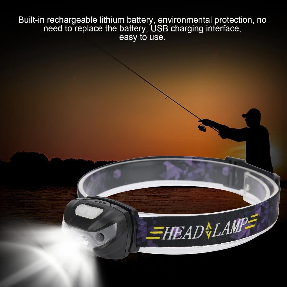 High Brightness Sensing Headlamp Waterproof Rechargeable Head Light Body Senso Portable LED Headlamp