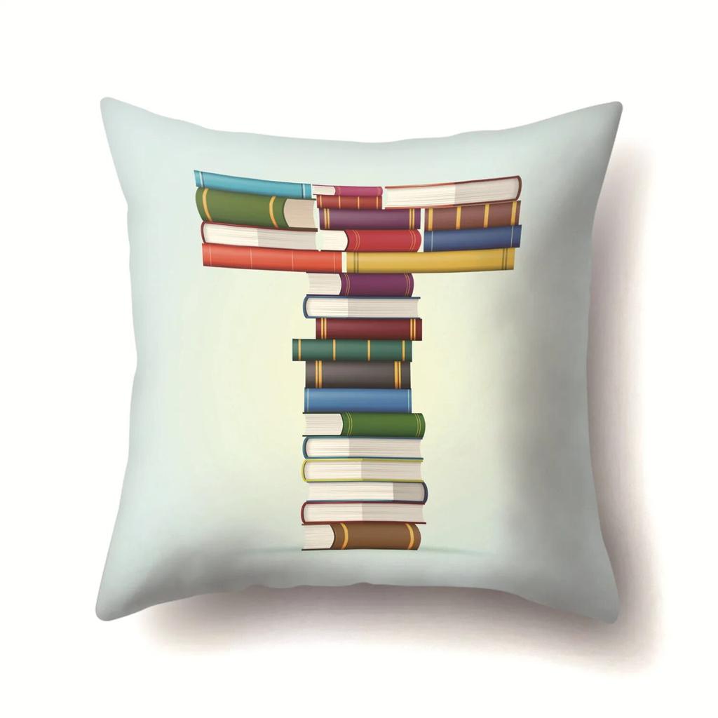 Bedroom Living Room Sofa Pillow Library Cushion Cover Creative English Alphabet Pillowcase
