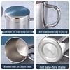 Lion Search 304 Stainless Steel Anti-scald Mug with Lid