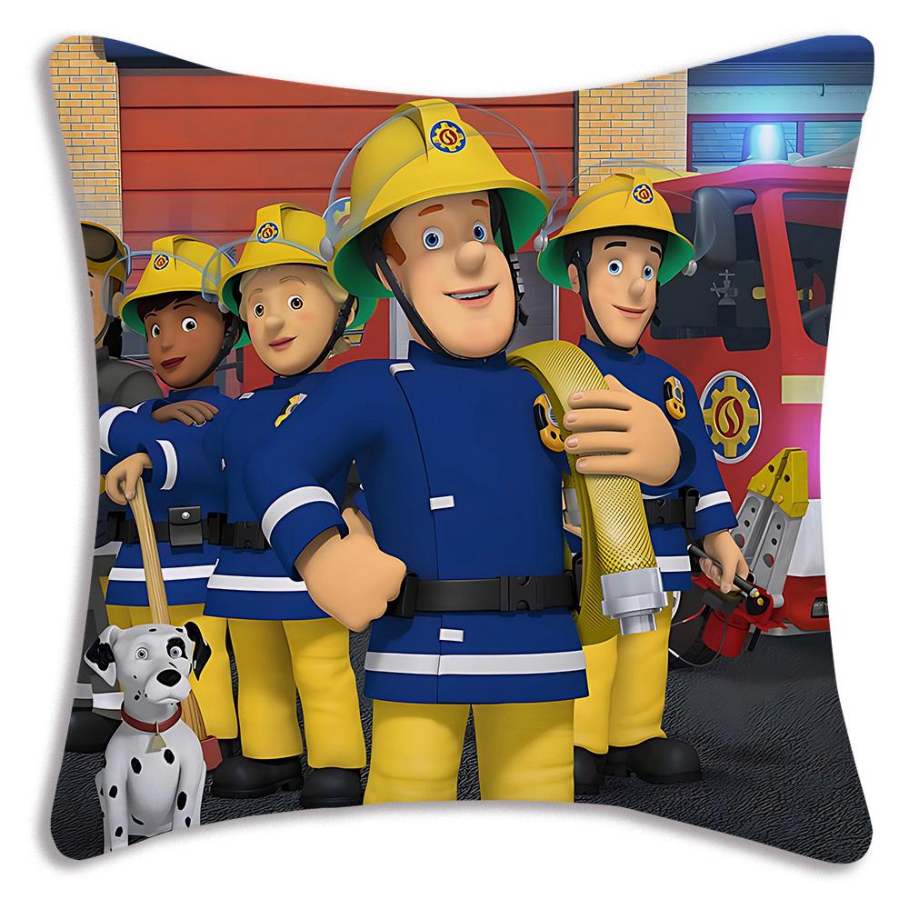 Anime Für Feuerwehrmänner S-Sam Kissenbezüge Cartoon Sofa Dekorativ Zuhause Doppelseitiger Druck Kurzer Plüsch Niedlicher Kissenbezug