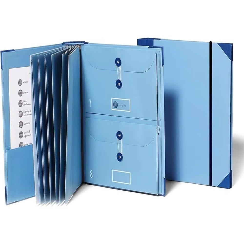 Multiple Pockets Manila Pocket Folder Portable Accordion Storage Folders File Organizer