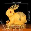 1 Stück Harz Kaninchen Sparschwein Glücksbringer Tierkreiszeichen Kaninchen Sparschwein Ornament Heimdekoration Chinesische Tierornamente Harzornament