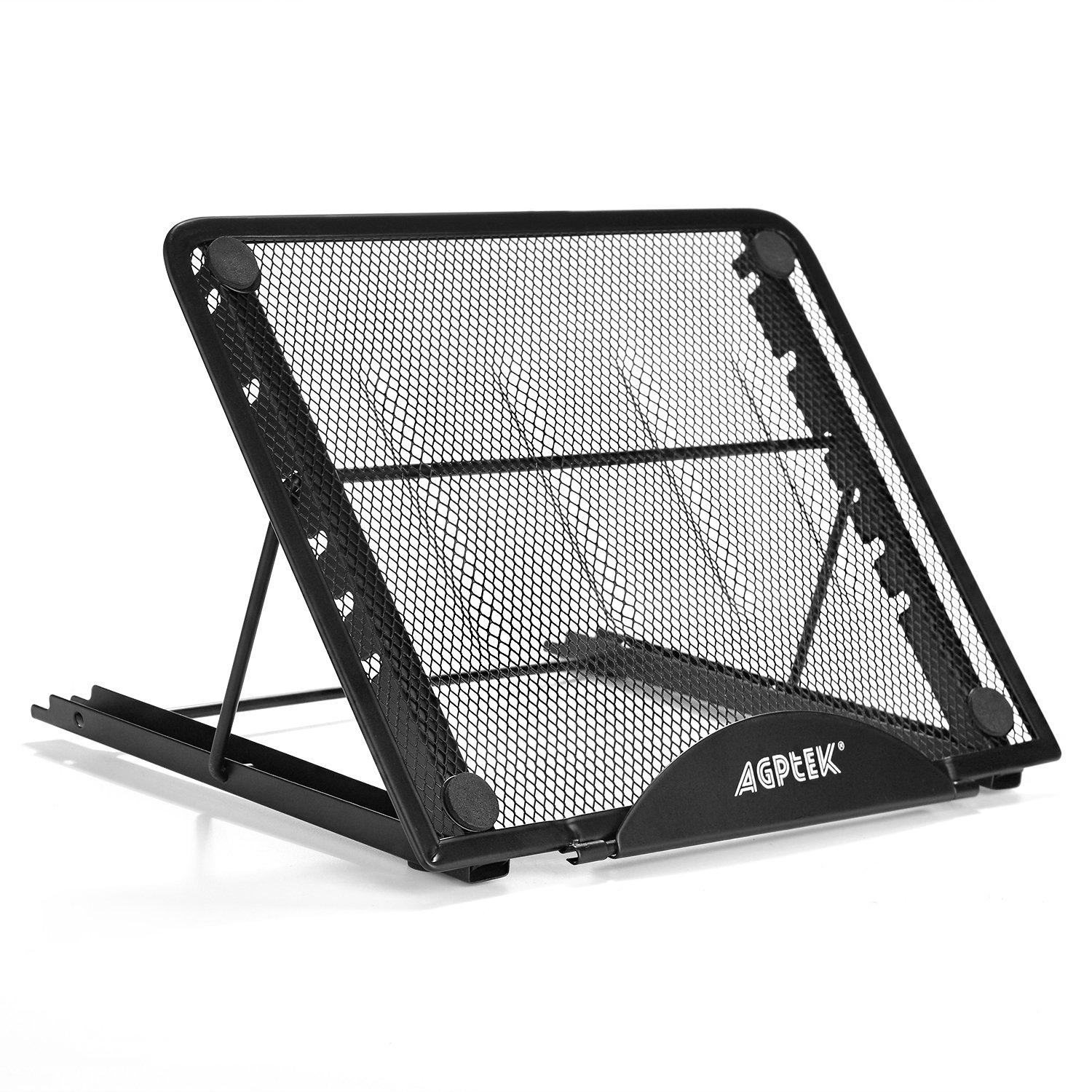 

AGPtek Laptop Tracing Tablet Mesh Black Stand, Stand, 6-Level Adjustable, Foldable, Design,