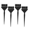 4PCS Wide Hair Dye Brus Portable Stiff Bristle Pointed Tail Even Coloring Hair Dye Tint Brush for Barber Black