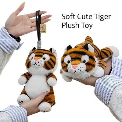 Soft Cute Tiger Plush Toy Kawaii Plushie Tiger Keychain Creative Home Ornaments Lovely Backpack Pendant Christmas Gift for Child