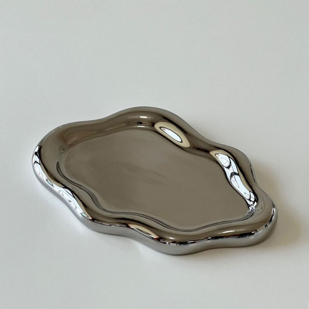 Ceramic Jewelry Storage Tray Light Luxury Cloud Shape Tray Earrings Necklace Display Plates Women