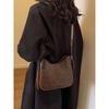 Ladies' New Trendy Fashion Crossbody Bag Retro This Year's Popular Wide Band Single Shoulder Bucket Bag