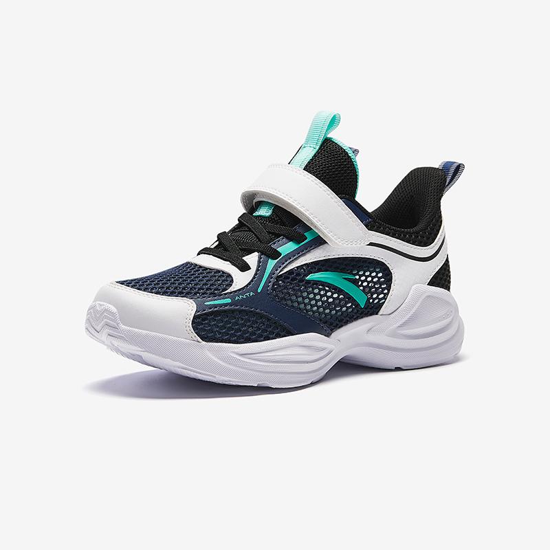 Anta Kids Mesh Lightweight Trendy Sports Casual Shoes With Large Air Holes Kids Sneakers White Black Green A312425520-2