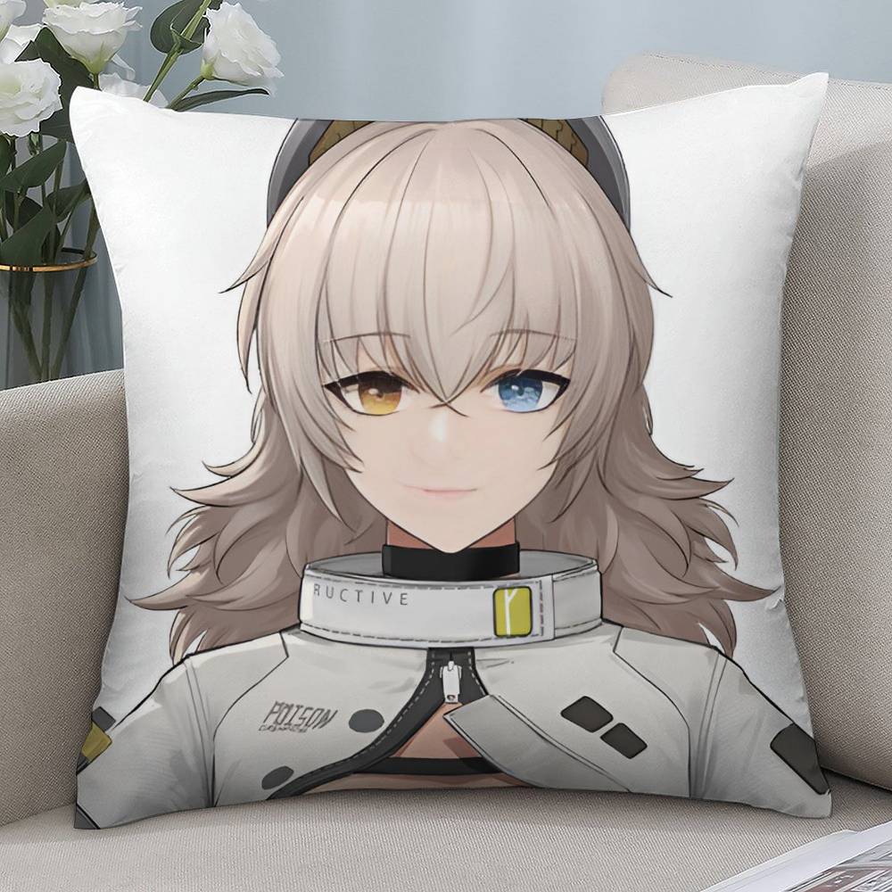 

Anime G-Girls F-Frontline Pillow Case Short plush Double-sided Print Square Throw Pillow Covers Sofa Home Cushion Decor 12x12Inch