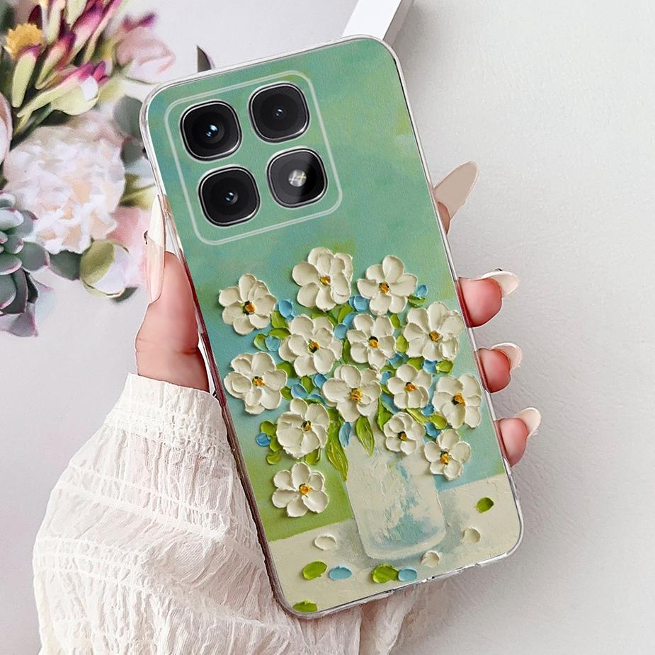 For Xiaomi Mi 14T Pro Case Cute Cat Fashion Painted Cover Soft Silicone Phone Case For Xiaomi 14T Pro Mi14T 5G Back Cover Bumper