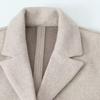 Women Fashion Solid Open Stitch Long Trench Coats Vintage V-Neck Full Sleeves Female Chic Lady Outfits