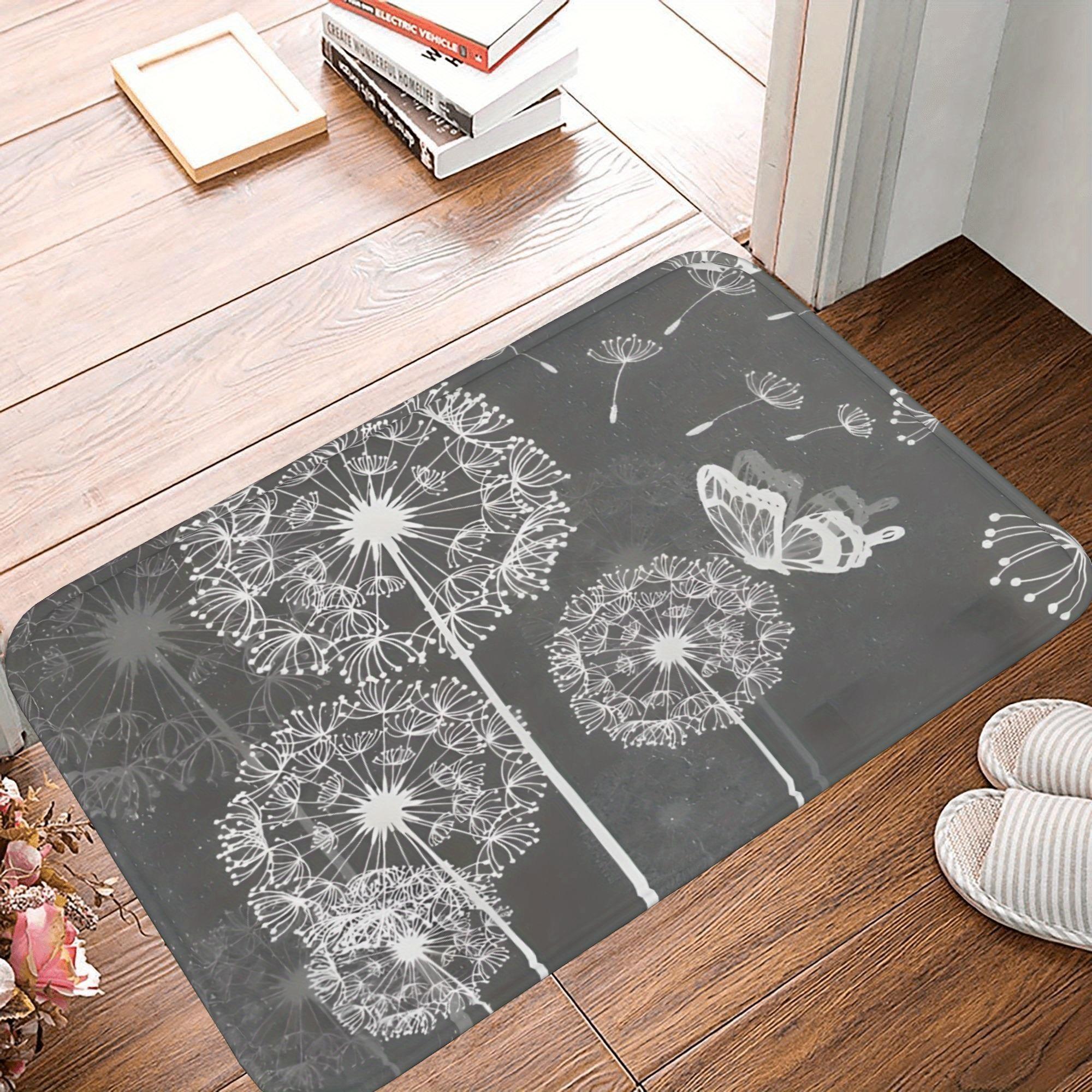 

1PC Whimsical Corgi Motivation Kitchen Rug Non-Slip Door Mat Pop design Bathroom Rug Bath Mat Carpet for Home Sink Laundry Decor 40cm x 60cm