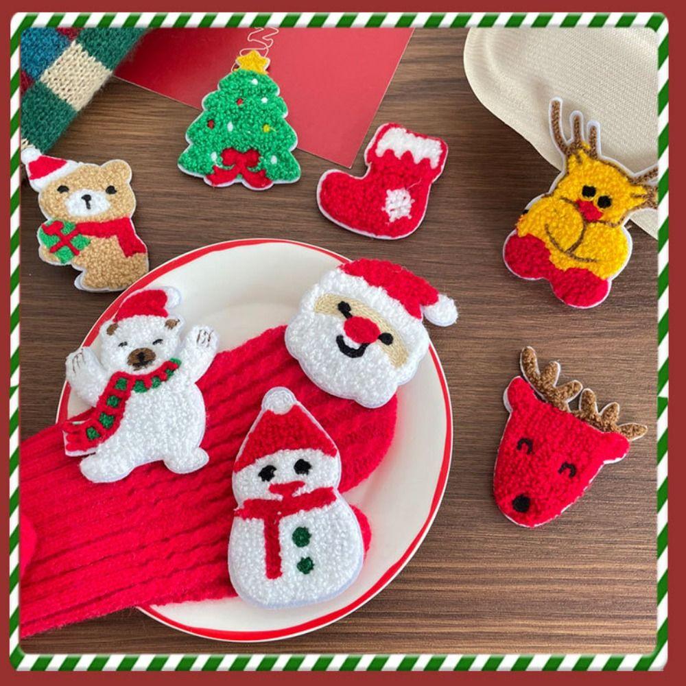 Gloves Christmas Hair Clip Snowman Santa Claus Hairpin Jewelry Plush Xmas Barrettes Christmas