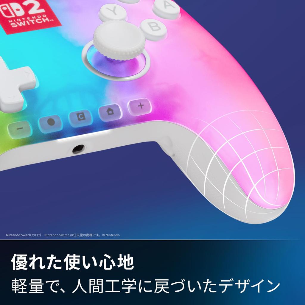 Lizenzierter PowerA Lumektra Advantage Kabelgebundener Controller für Nintendo Switch 2 Weiß [Nintendo Produkt] – NSGP0524JP-01 [2 Jahre Garantie]