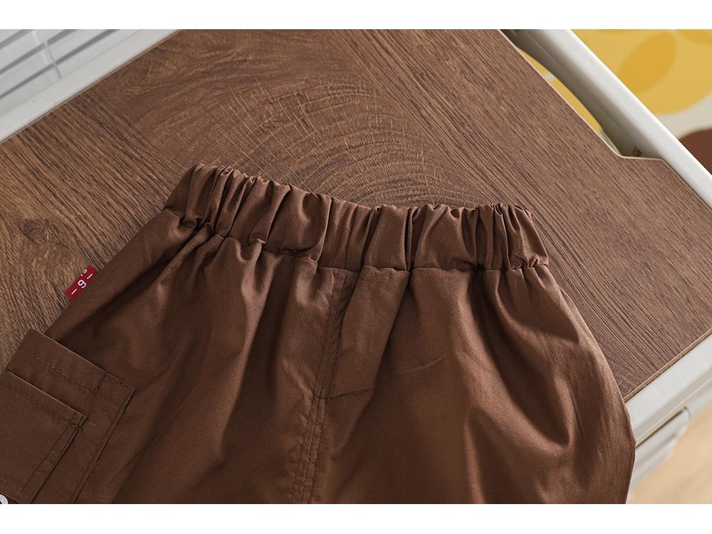 2026 Summer Boys' Cotton T-Shirt & Workwear Shorts Two-Piece Set