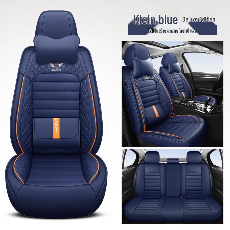 3D Full Surround Leather Car Seat Cushion for Five-Seaters - Universal Fit for All Seasons (Autumn/Winter) - Sedan & Small Car Cover