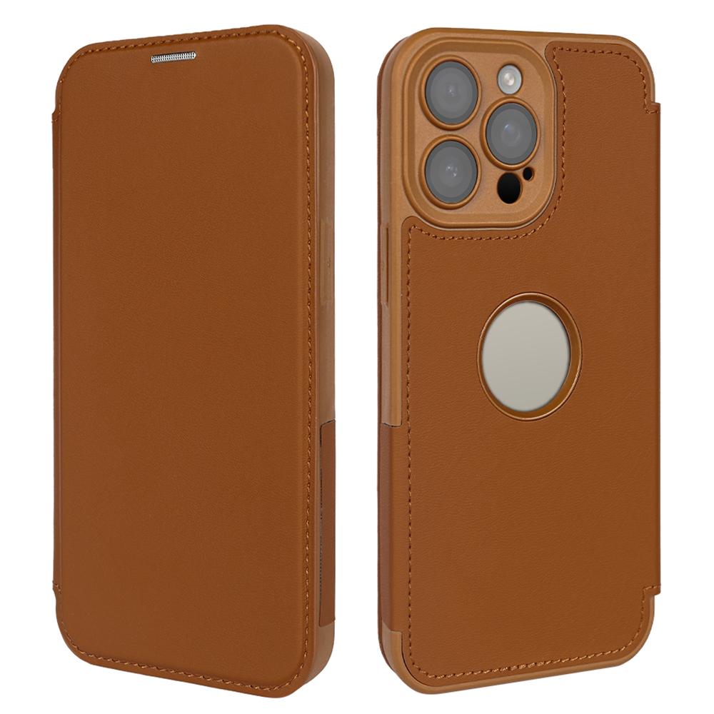 

For iPhone 15 Pro Magnetic Case RCS Eco Friendly Phone Cover with RFID Blocking Brown