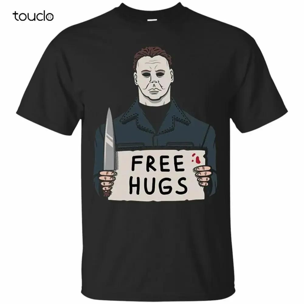 Michael Myers Tshirt Free Hugs Halloween Horror Tee Shirt Short Sleeve S3xl