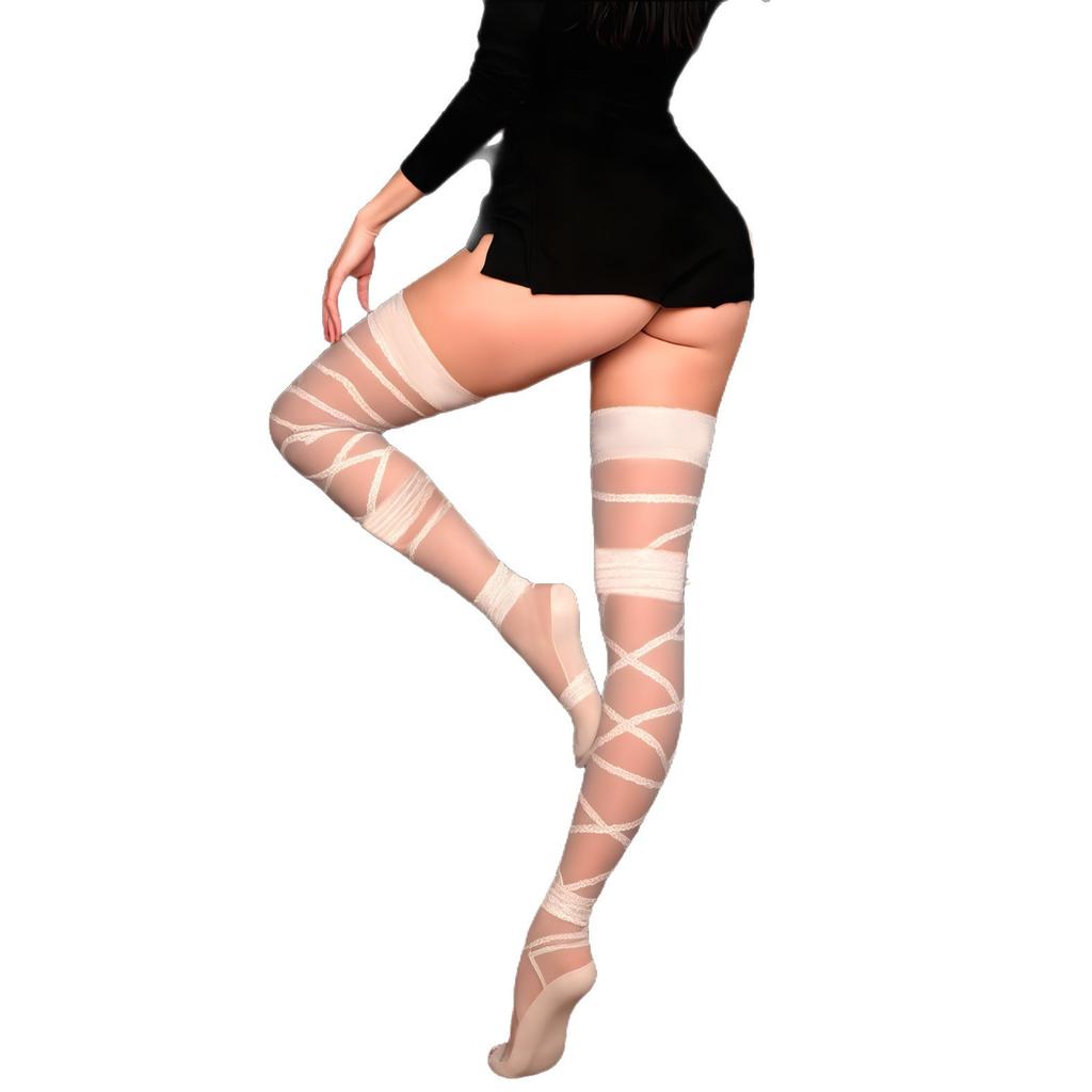 Sexy babes JK long tube over knee socks pure lolita socks subculture y2k silk strap silk