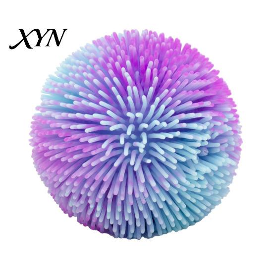 Soft Squeeze Toy Stress Relief Fuzz Ball Toy, TPR Fuzzy Fidget Reusable Anxiety Relieving Office Desk for Focus Aid, Hand Relaxation