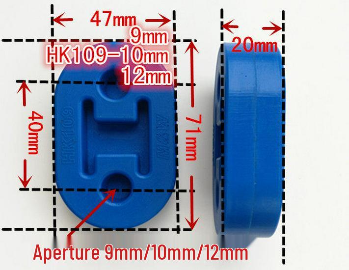 

85° Universal Racing Exhaust Pipe Hanger for Modified Cars, Fits 2/3/4 Hole