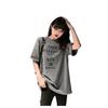 Retro American Sle Women's T-irt Summer 2026 Loose Long Sve Printed Ort Sve Trendy Leisure Round Ne Top