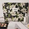 Vintage Flower Women Makeup Storage Handbag Portable Cosmetic Toiletry Organizer Pouch Large Capacity Floral Wash Bag