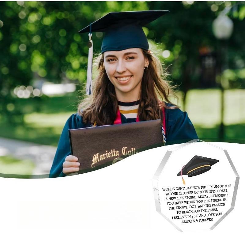 Graduation Gifts - Academic Decoration with Graduation Cap, Inspirational Keepsake for College, High School, Middle School - No Electricity Needed -