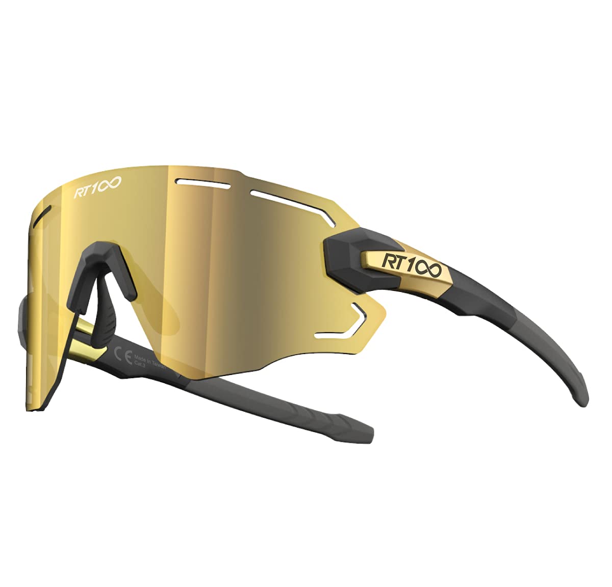 

Frameless Wraparound Sports Cycling Flexible and for and Tennis [RT100] Men s Sunglasses, Lightweight, Gold, Cycling, Triathlon,