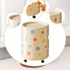 Trash Can with Wheels Garbage Bin Household Versatile Creative Dustbin Wastebasket for Bedroom
