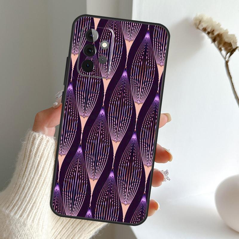 African Style Fabric Print Case For Samsung Galaxy A16 A26 A36 A56 A55 A35 A15 A54 A34 A14 A52 A32 A12 A13 A33 A53 A17