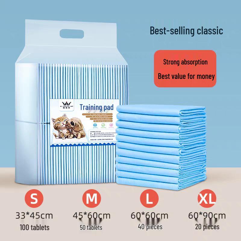 

Pet Diapers: Thick, Deodorizing, Absorbent, and Waterproof Dog and Cat Diapers - Pack of 100 Pee Pads M Thickened 50 Pieces 45*60cm