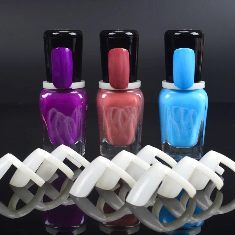 50 Pcs/set Multifunction False Nails Tip for DIY Nail Polish UV Gel Color Display Ring Style Nail Tip Accessories