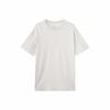 Solid Color Logo Loose Fit Crew Neck Short Sleeve T-Shirt for Men In White
