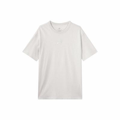 Solid Color Logo Loose Fit Crew Neck Short Sleeve T-Shirt for Men In White