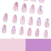 24 Pieces Handmade Magic Mirror Powder 3D Three-dimensional Manicure Fake Nail Flower Pearl Wearing Nail Piece Bubble Bead Wearing Nail