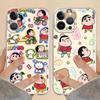 Cute Crayons Shinchans Case for iPhone 17 Pro Max Air 15 XR 13 Pro 14 Plus 12 Mini 11 16 XS Max 7 8 Soft Phone Cover