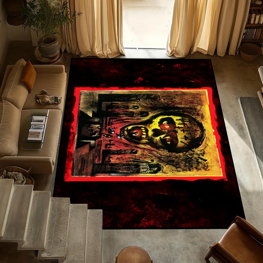 

band S-Slayer k-Kerry King small carpet Anti-Slip Kitchen Bedroom Handmade Tufted Rug Carpet Living Room Entrance Decoration 60*90cm