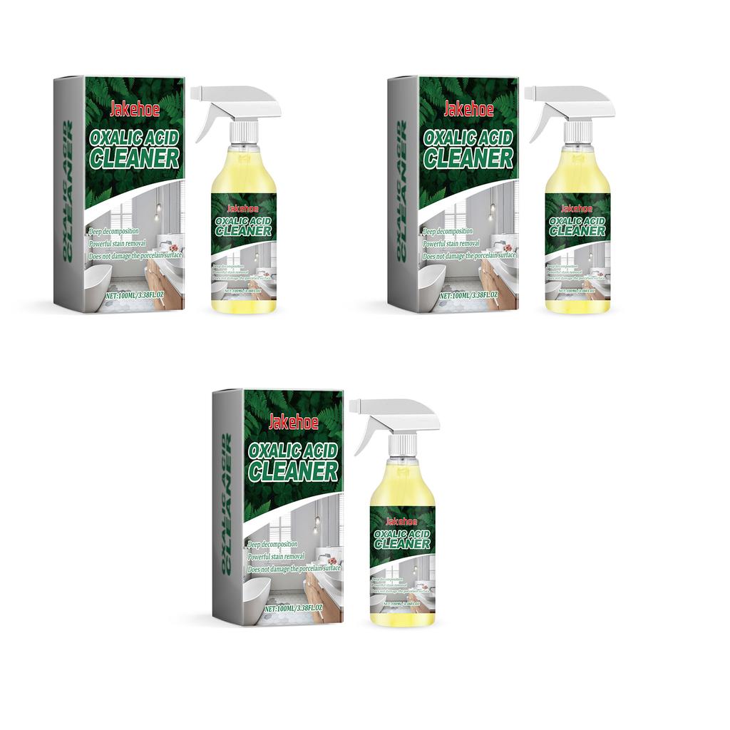Jakehoe Oxalic Acid Cleaner Multi-purpose Oxalic Acid Toilet Stain Removal Cleaning Spray Eco-Friendly Rust & Stain Remover