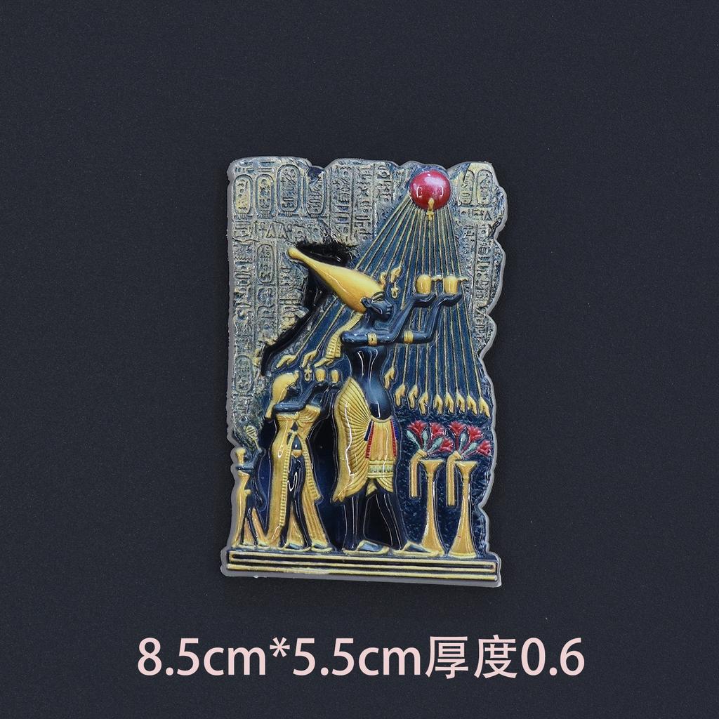 Egyptian Pharaoh Retro Magnet Resin Refrigerator Stickers Pyramid Culture Creative Decorations Home Office Magnetic Stickers