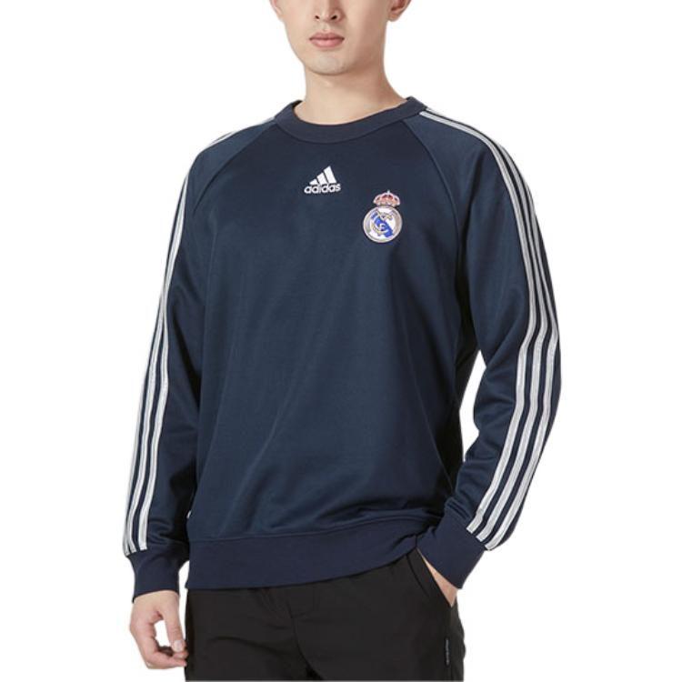 Adidas Sweatshirts Men's Blue Crew Neck Moderate Regular HA2531