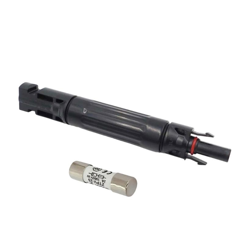 Pack Of 2 1000V Solar Fuses Waterproof Connector Photovoltaic System Accessory for Panel String Install & Protections